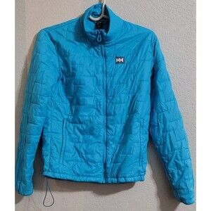 Helly Hansen Girls Puffer Coat Jacket Teal Blue Lightweight Winter Size 14 / 164